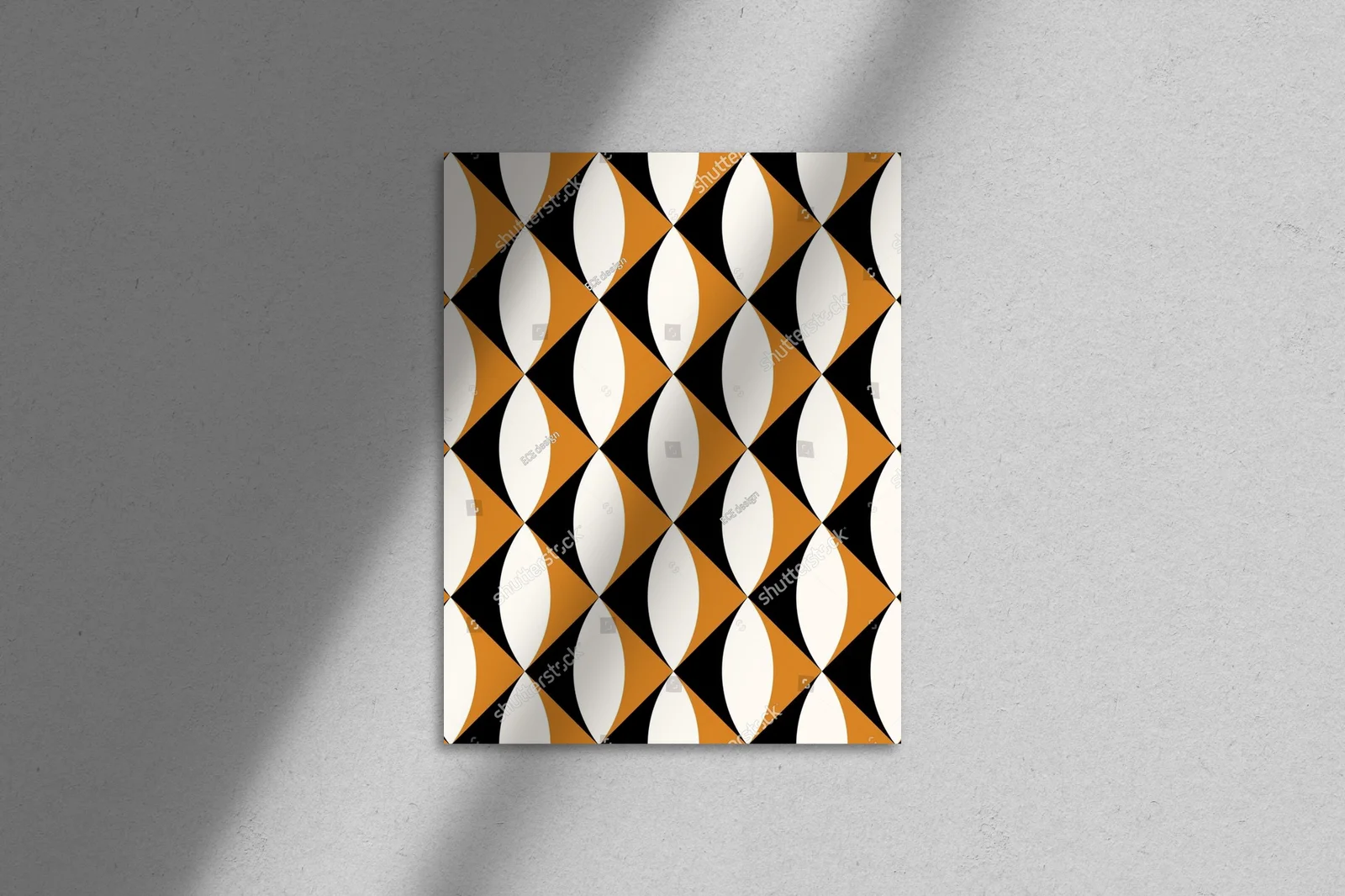 Liryczna geometryczna kompozycja w ciepłych tonach