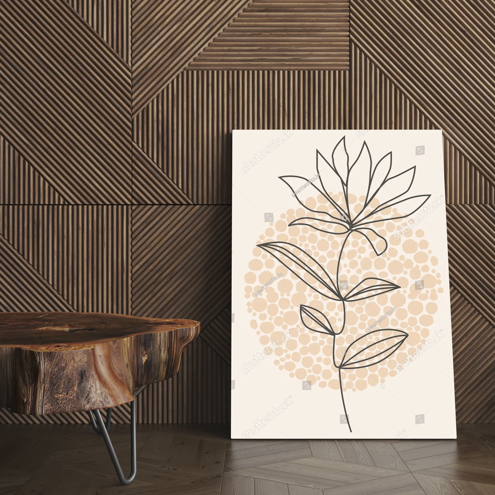 Minimalistyczna botaniczna kompozycja pełna harmonii