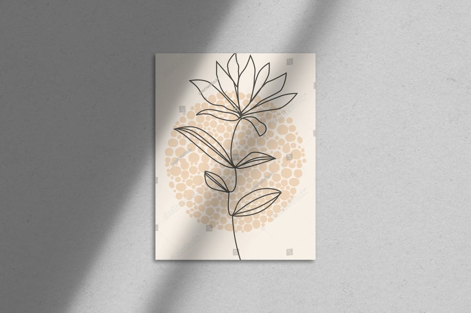 Minimalistyczna botaniczna kompozycja pełna harmonii