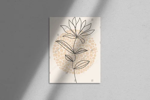 Minimalistyczna botaniczna kompozycja pełna harmonii