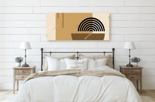 Minimalistyczna harmonia beżu i abstrakcji