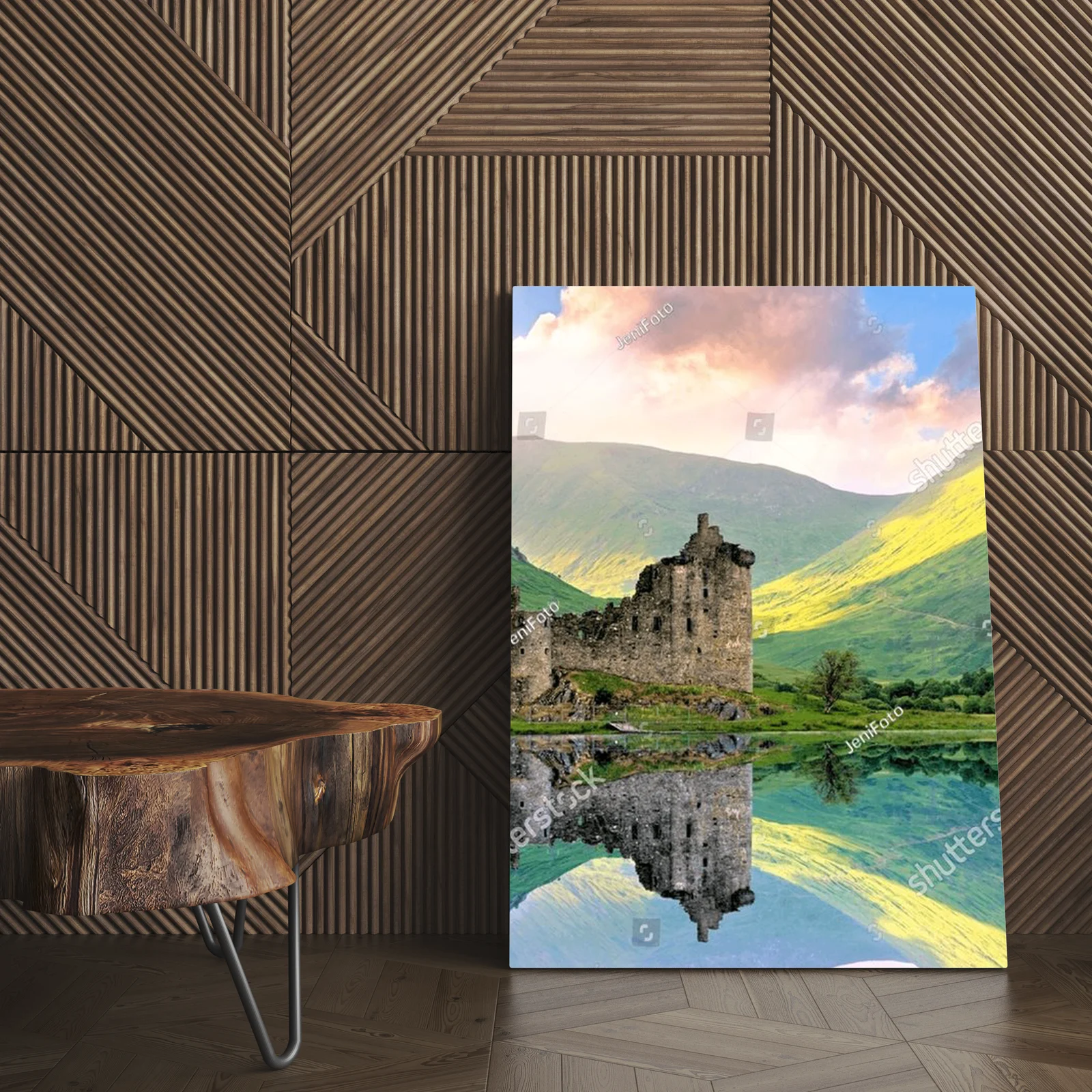 Zachwycająca panorama Kilchurn Castle o zmierzchu