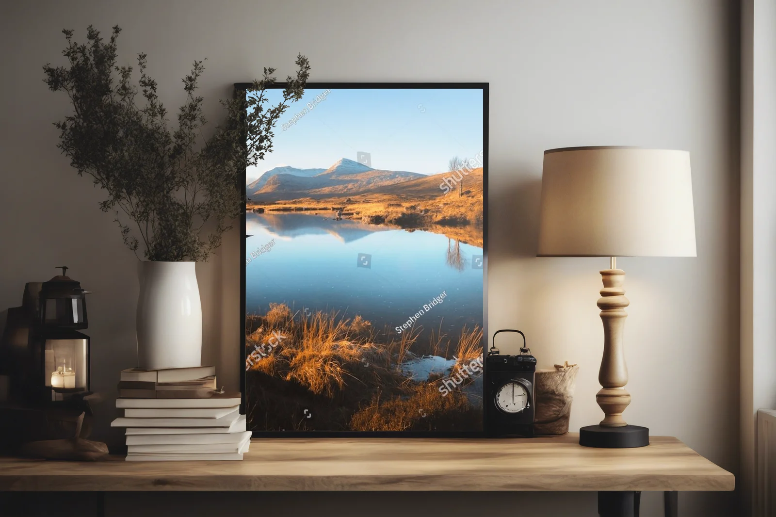 Złote światło nad spokojnym Rannoch Moor