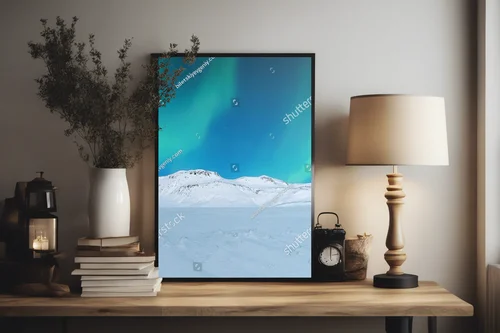 Magia zorzy polarnej w zimowej scenerii