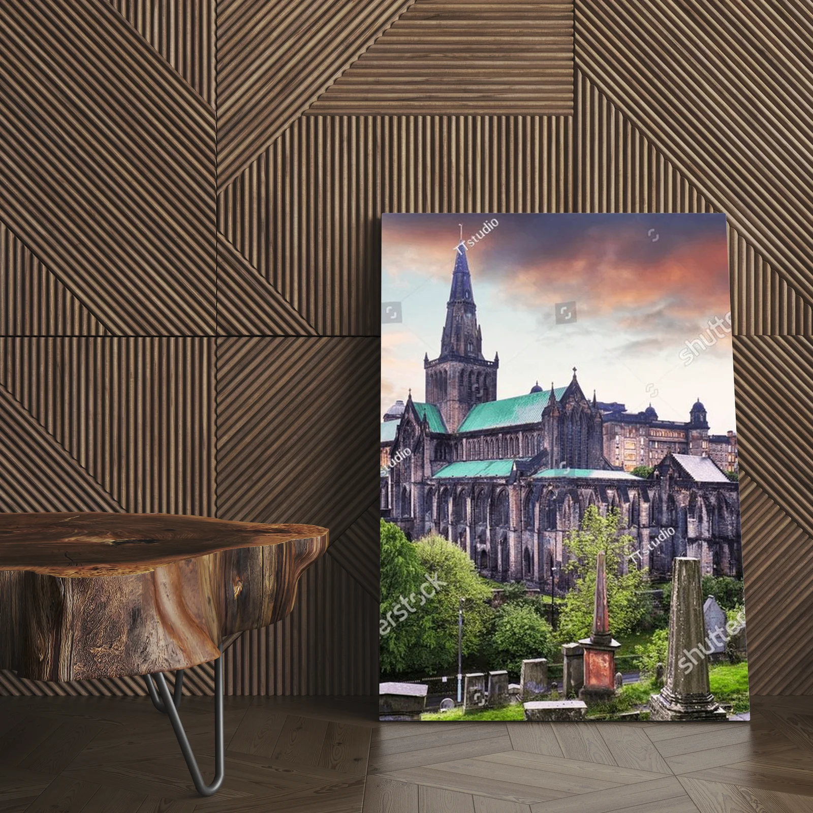 Cudowna architektura Glasgow z jasnym tonem