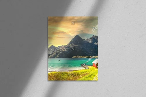 Idylliczny Trollfjord w pięknych pastelach