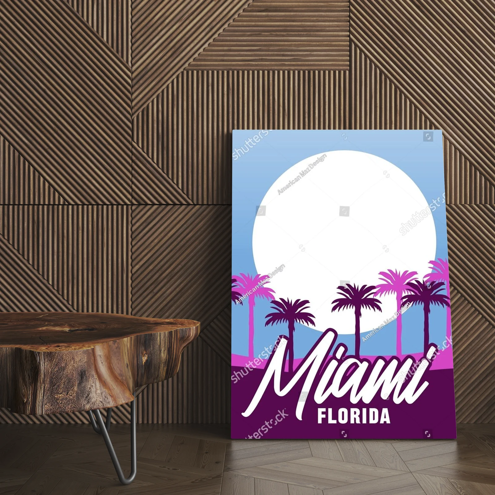 Tropikalna magia Miami w białej oprawie