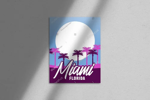 Tropikalna magia Miami w białej oprawie