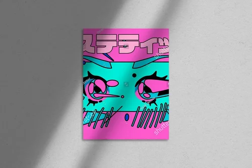 Anime magia w pastelowych odcieniach vaporwave