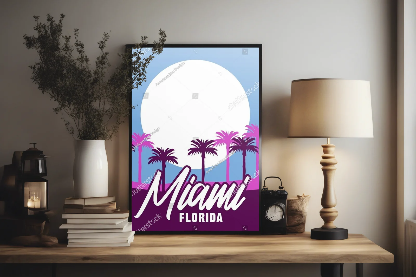 Tropikalna magia Miami w białej oprawie