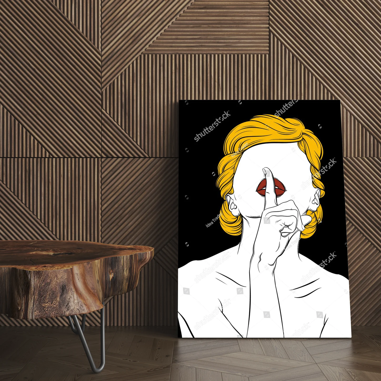 Hipsterska ilustracja kobiety w tajemniczym stylu