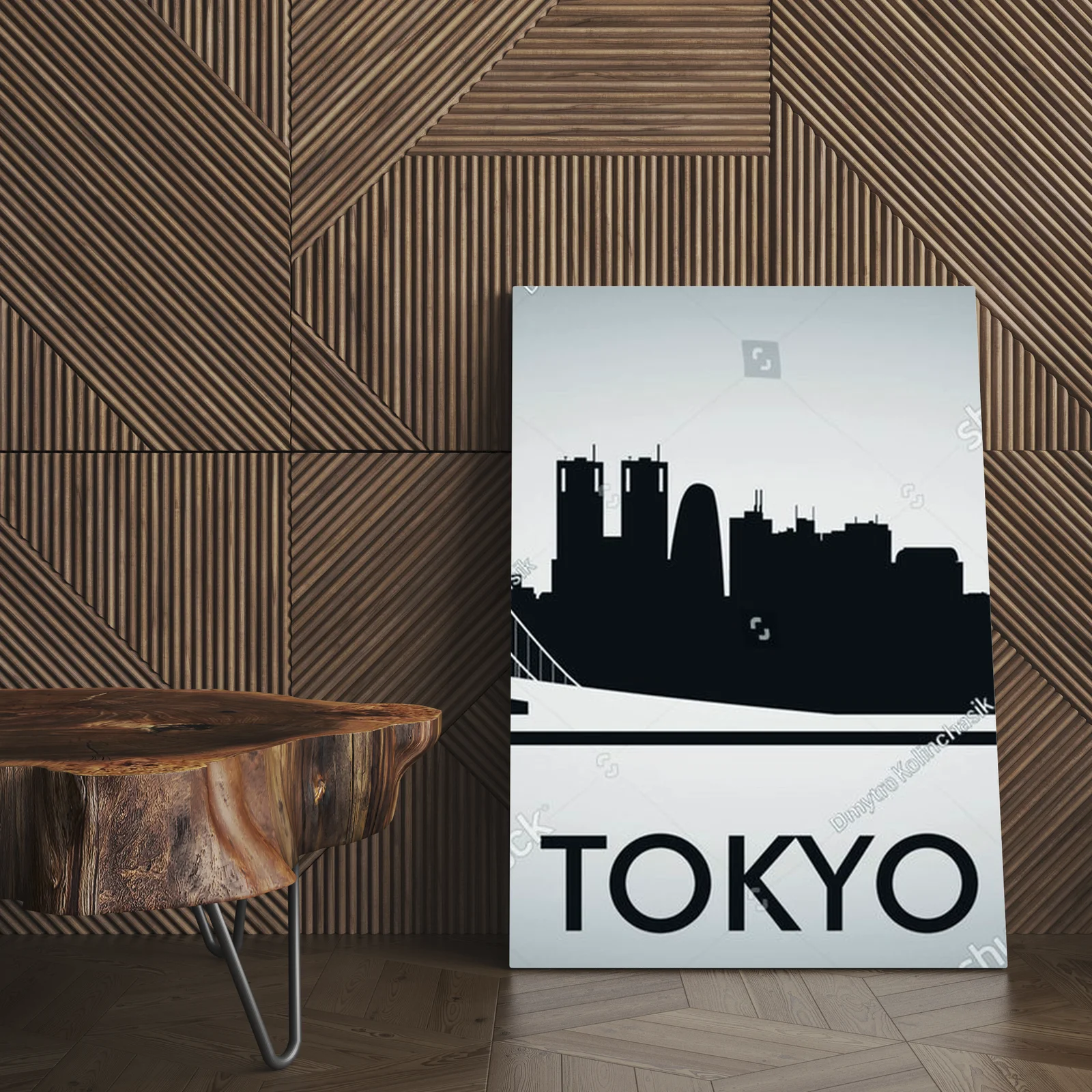 Nowoczesna panorama Tokyo w odcieniach głębokiego nieba