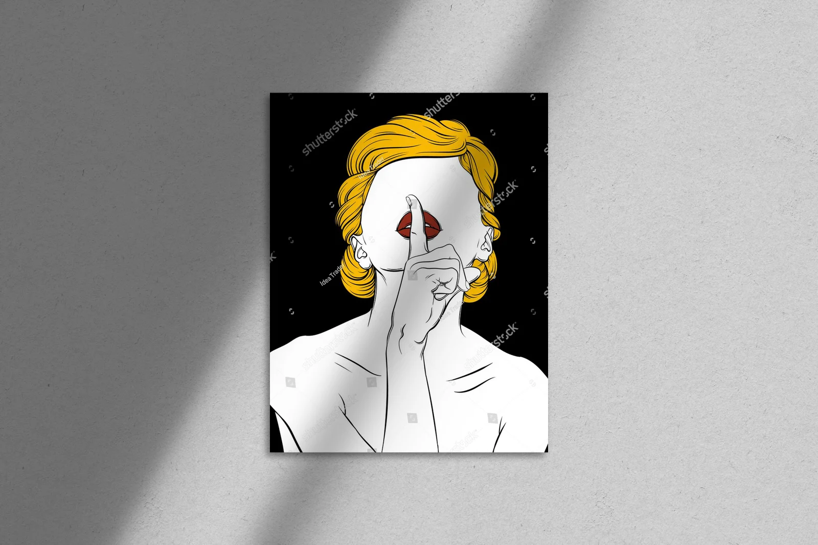 Hipsterska ilustracja kobiety w tajemniczym stylu