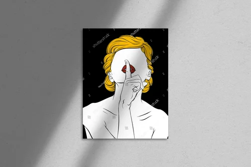 Hipsterska ilustracja kobiety w tajemniczym stylu