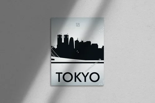 Nowoczesna panorama Tokyo w odcieniach głębokiego nieba