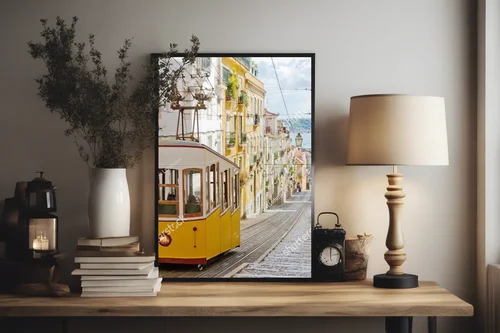 Zabytkowy tramwaj na wileńskich uliczkach