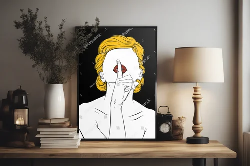 Hipsterska ilustracja kobiety w tajemniczym stylu