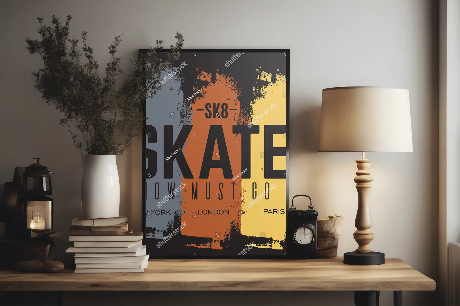 Wibracje miejskiego stylu z skateboardowym motywem