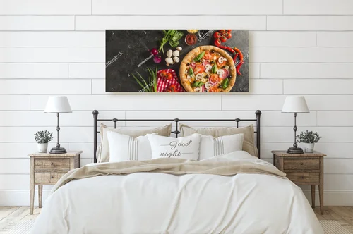 Zmysłowa włoska pizza w intensywnych barwach