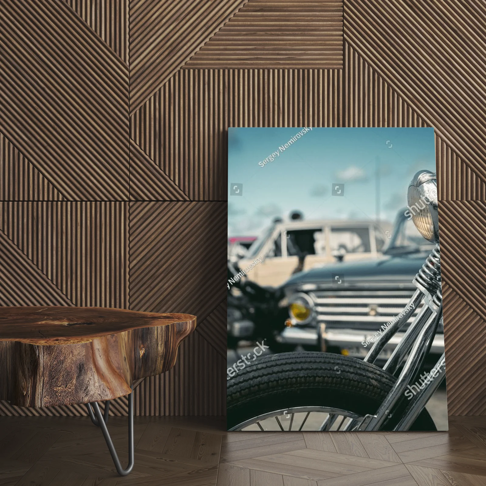 Elegancka kompozycja klasycznej motocykli