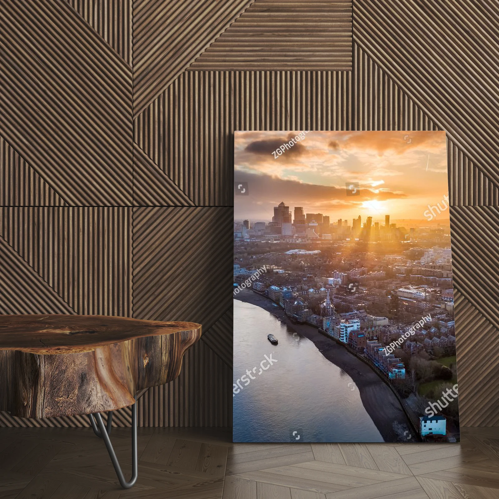 Panoramiczny widok wschodniego Londynu o świcie