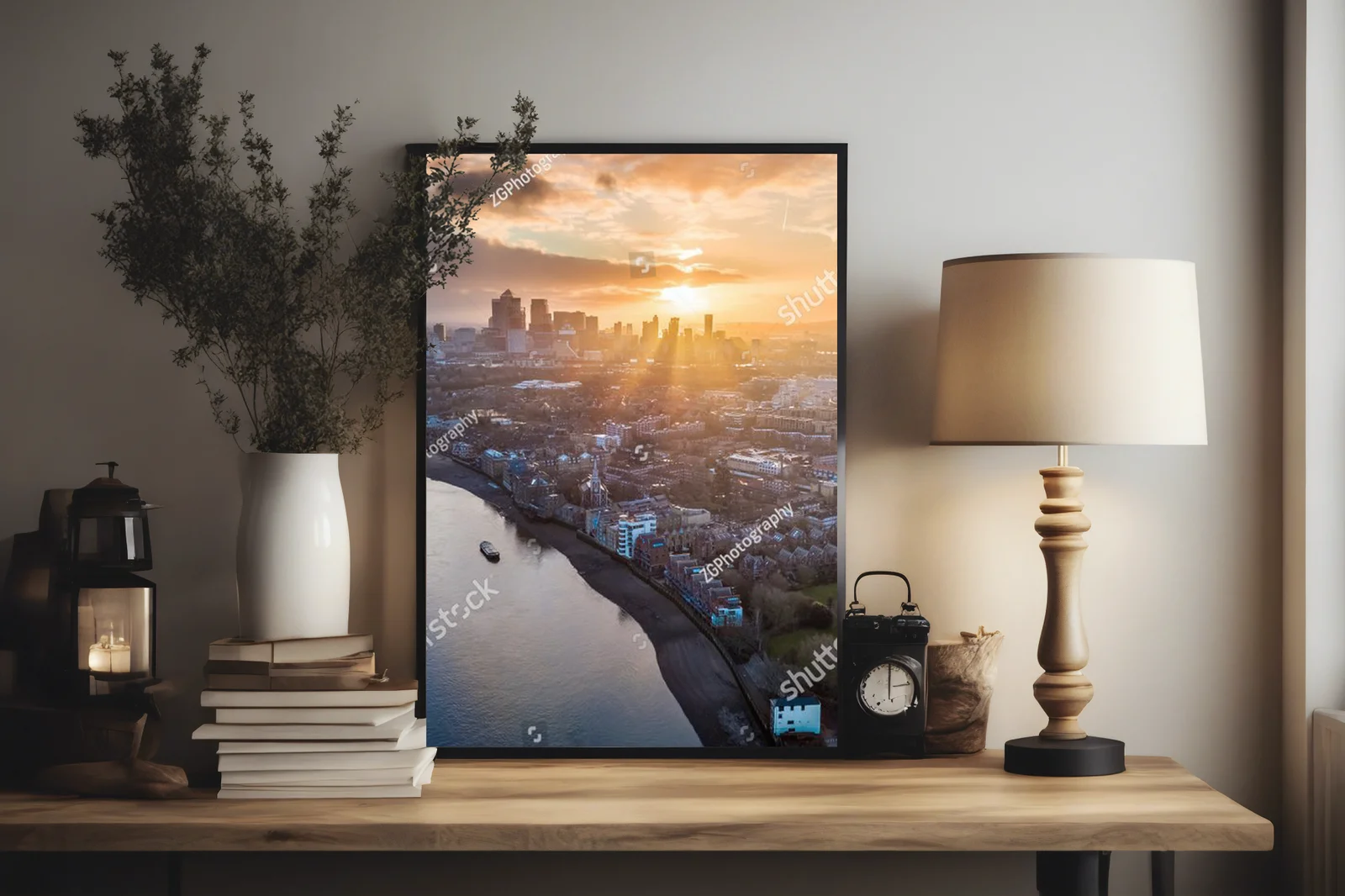 Panoramiczny widok wschodniego Londynu o świcie