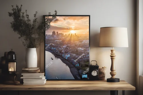 Panoramiczny widok wschodniego Londynu o świcie
