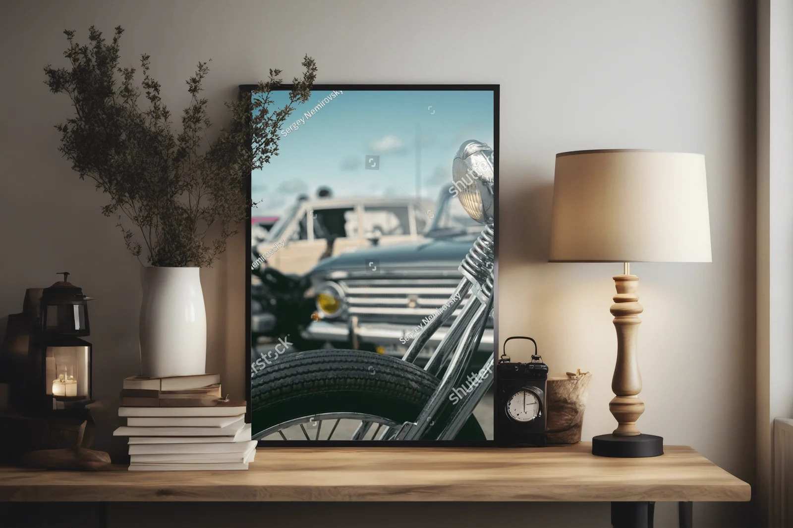 Elegancka kompozycja klasycznej motocykli