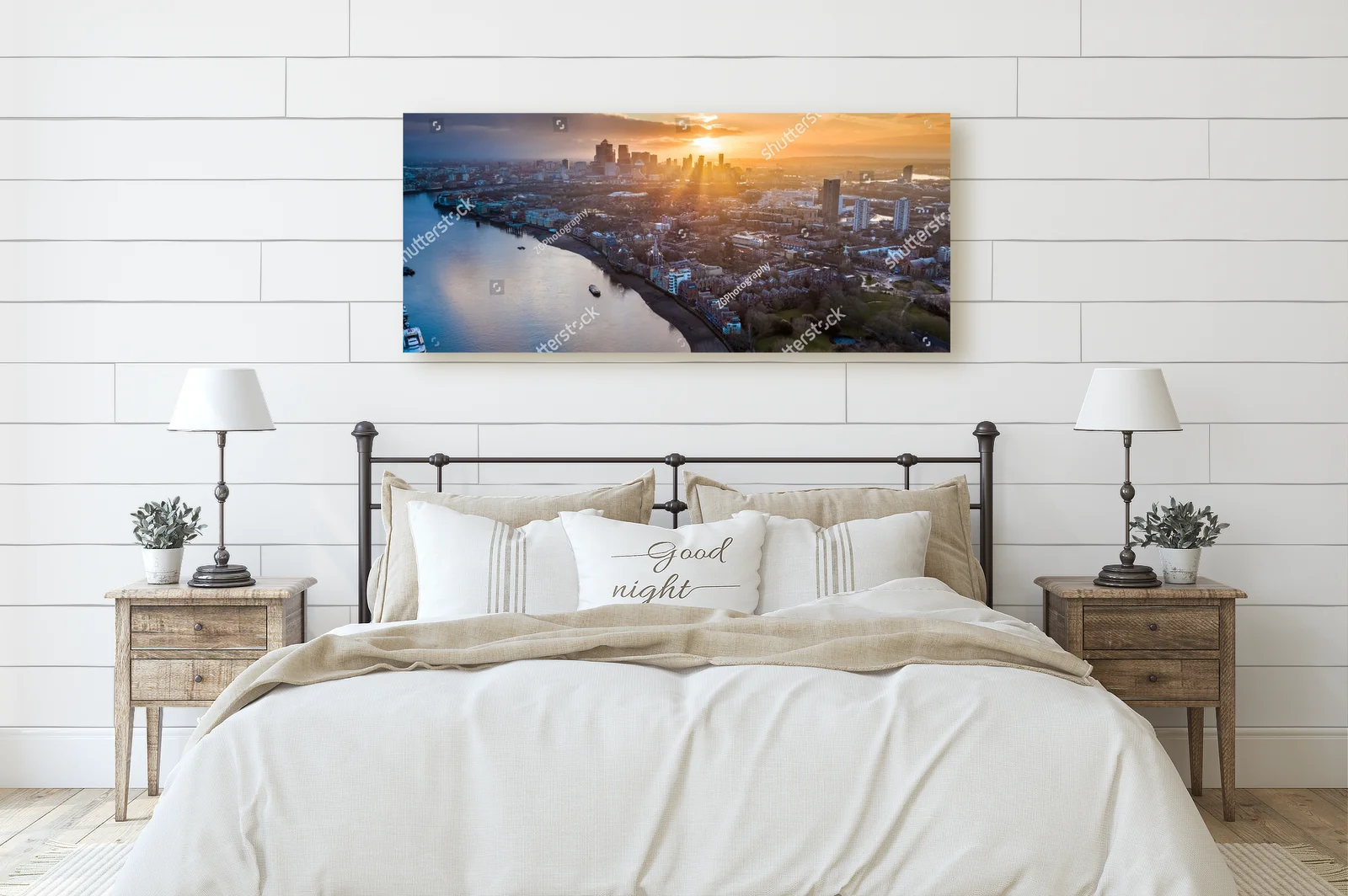Panoramiczny widok wschodniego Londynu o świcie