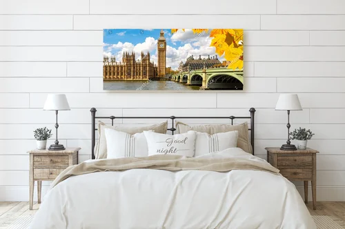 Jesienna sceneria Londynu z Big Benem