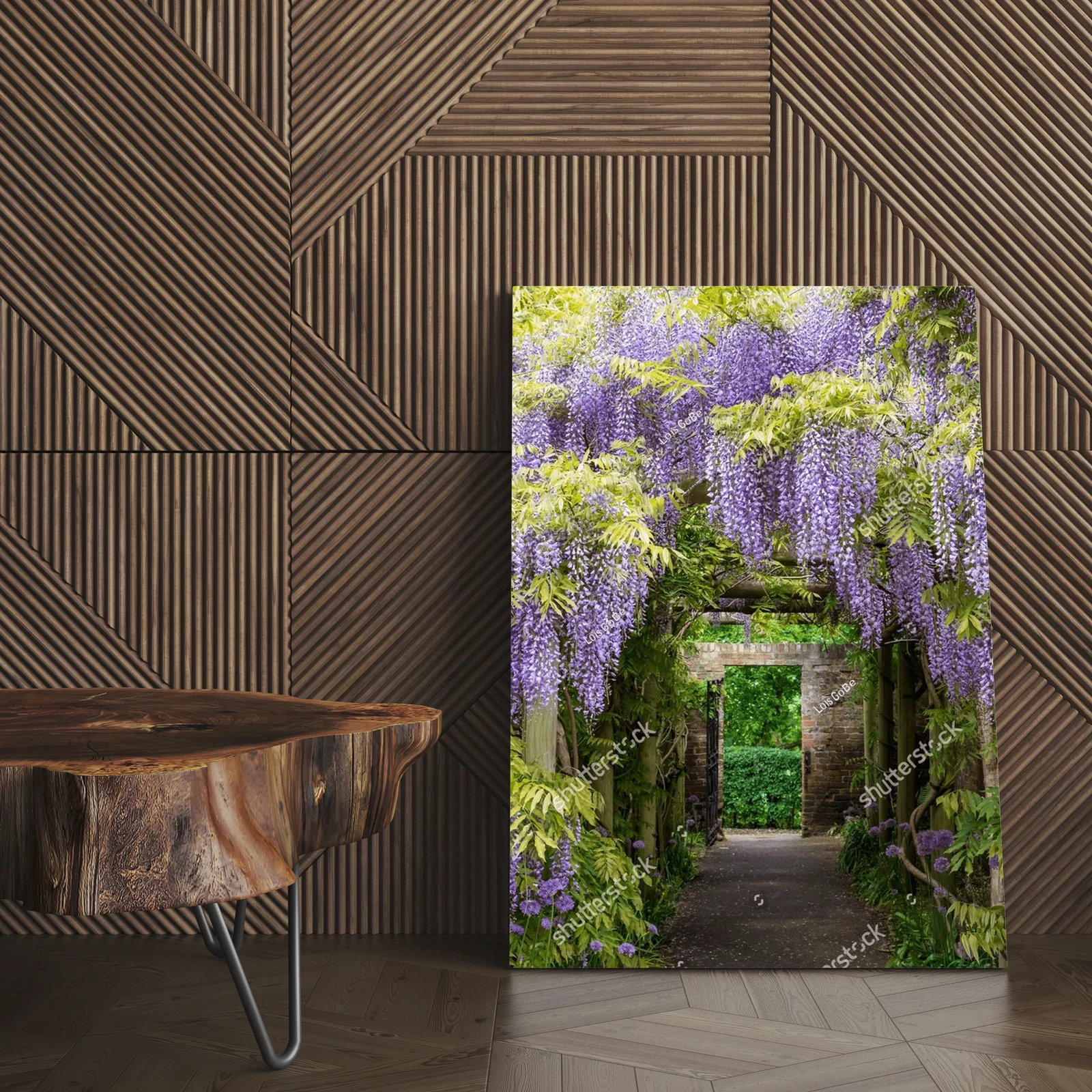 Magia wisteri w tunelu w Eastcote