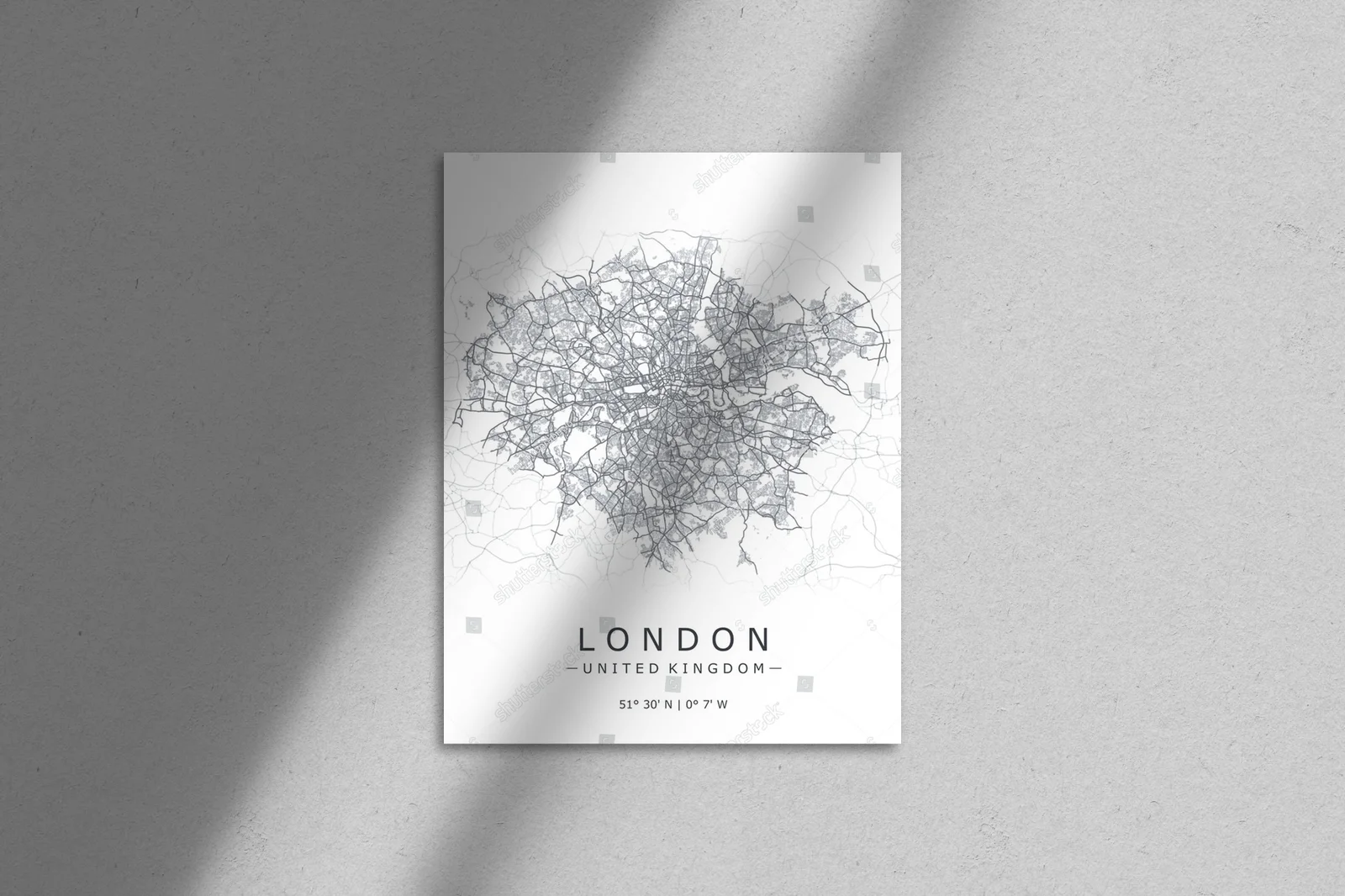 Szczegółowa mapa Londynu w eleganckiej bieli