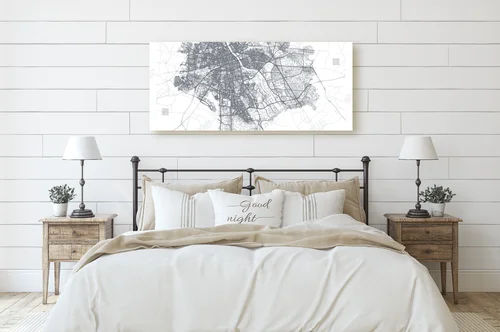 Warszawska mapa wektorowa w minimalistycznym stylu