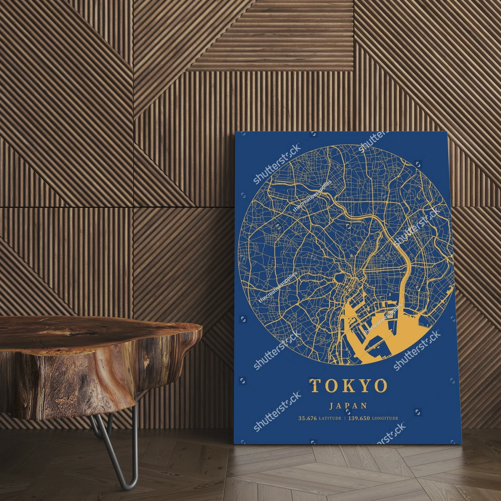 Mistyka Tokio: Niebiesko-żółta Mapa Miasta