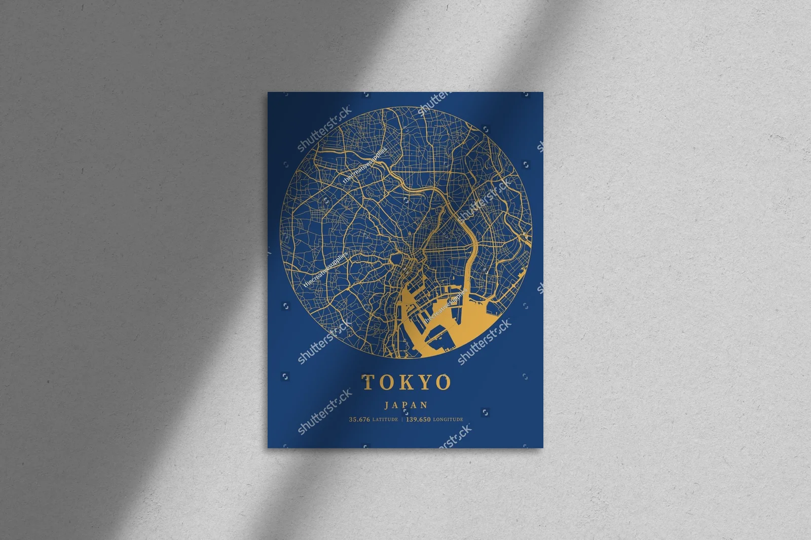 Mistyka Tokio: Niebiesko-żółta Mapa Miasta
