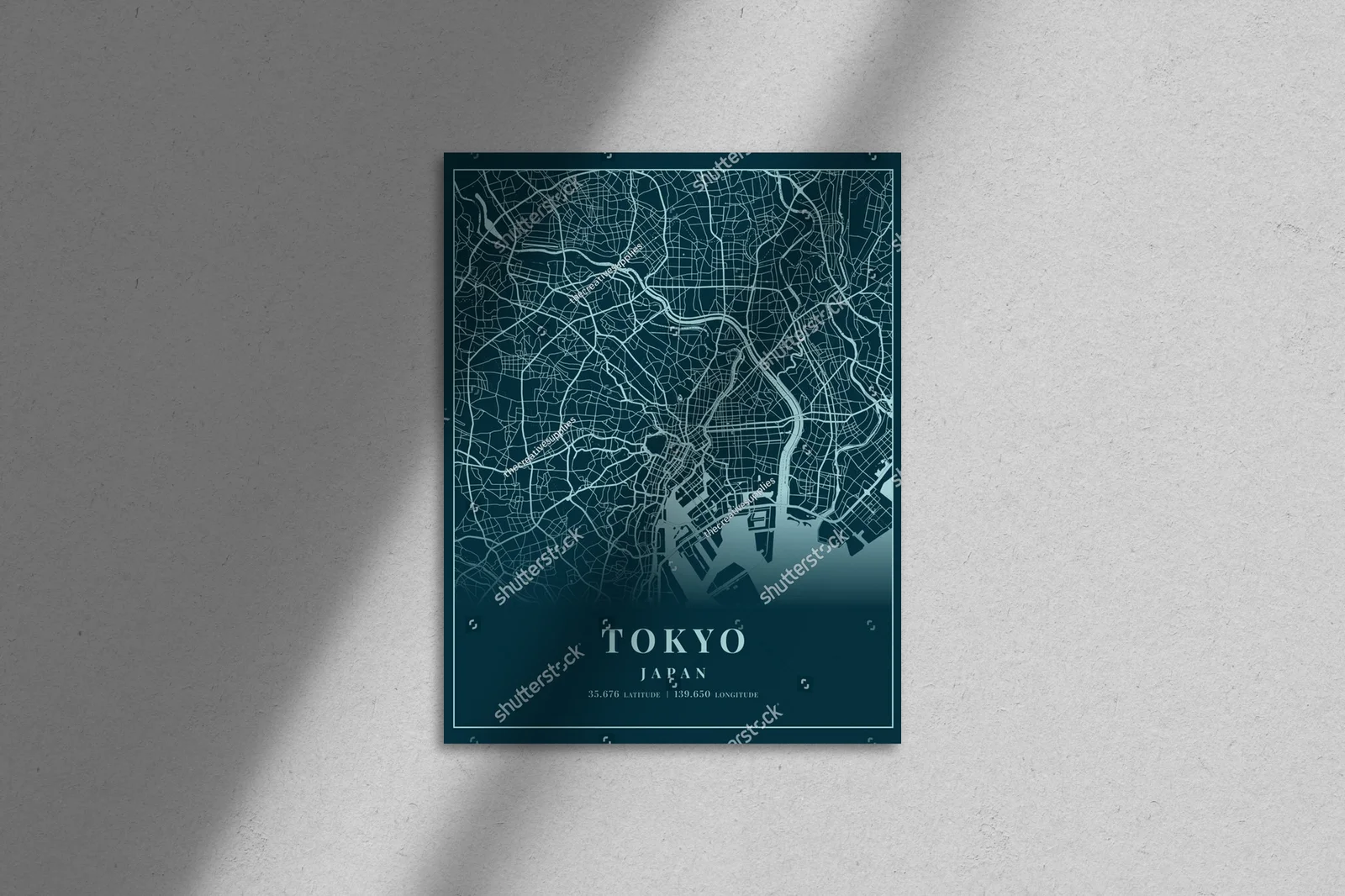 Miejski pejzaż Tokio w odcieniach cyjanu