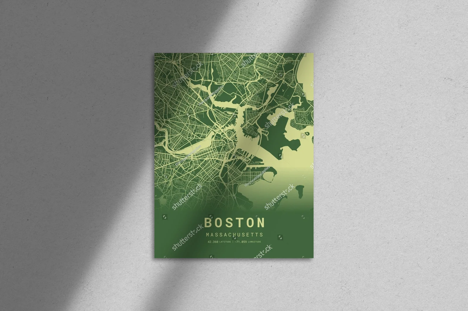 Zielona mapa Bostonu: harmonijna kompozycja