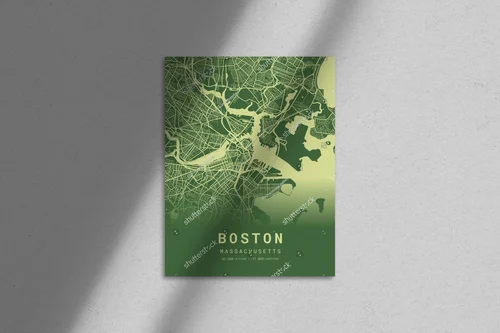 Zielona mapa Bostonu: harmonijna kompozycja