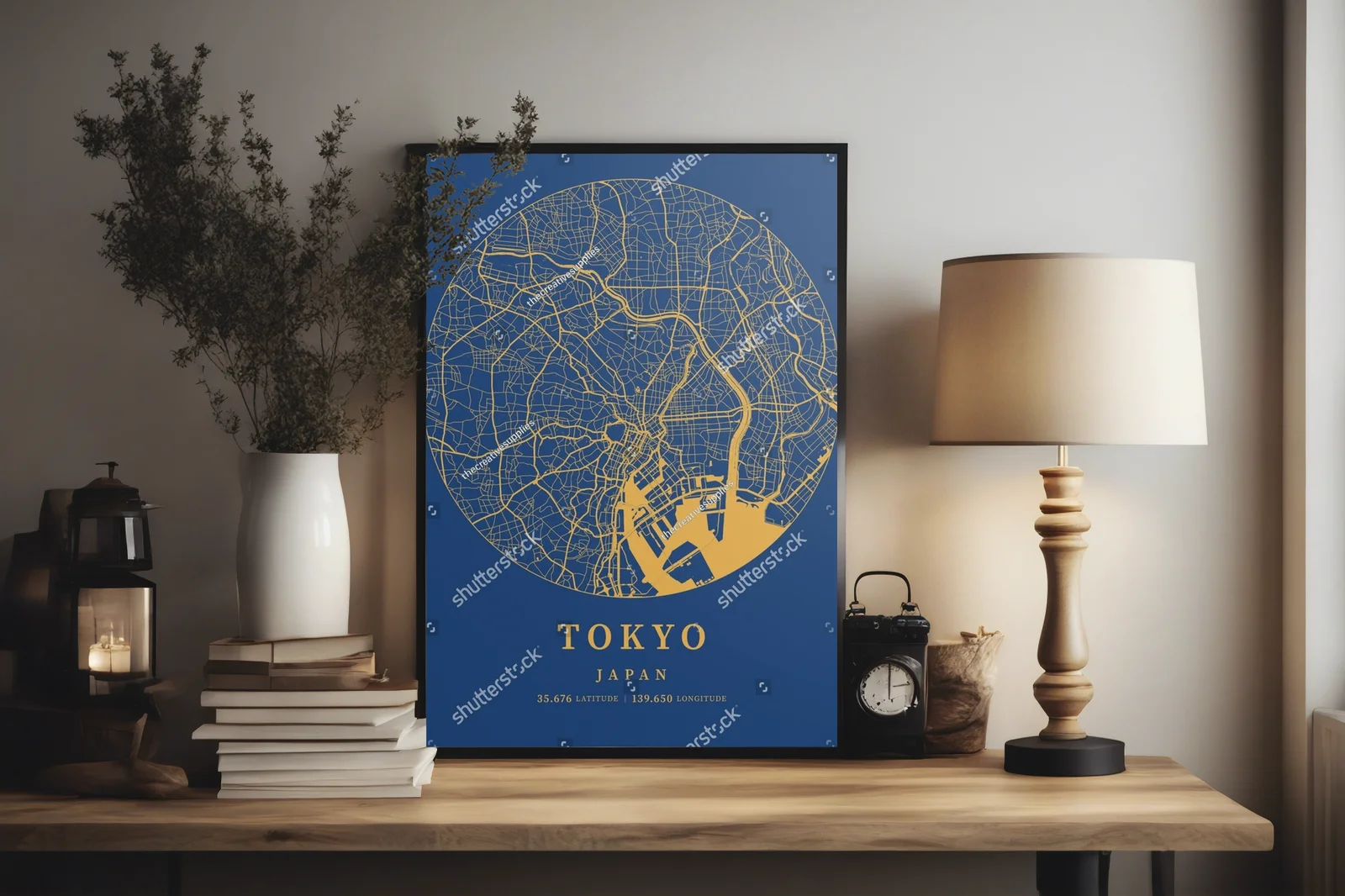 Mistyka Tokio: Niebiesko-żółta Mapa Miasta