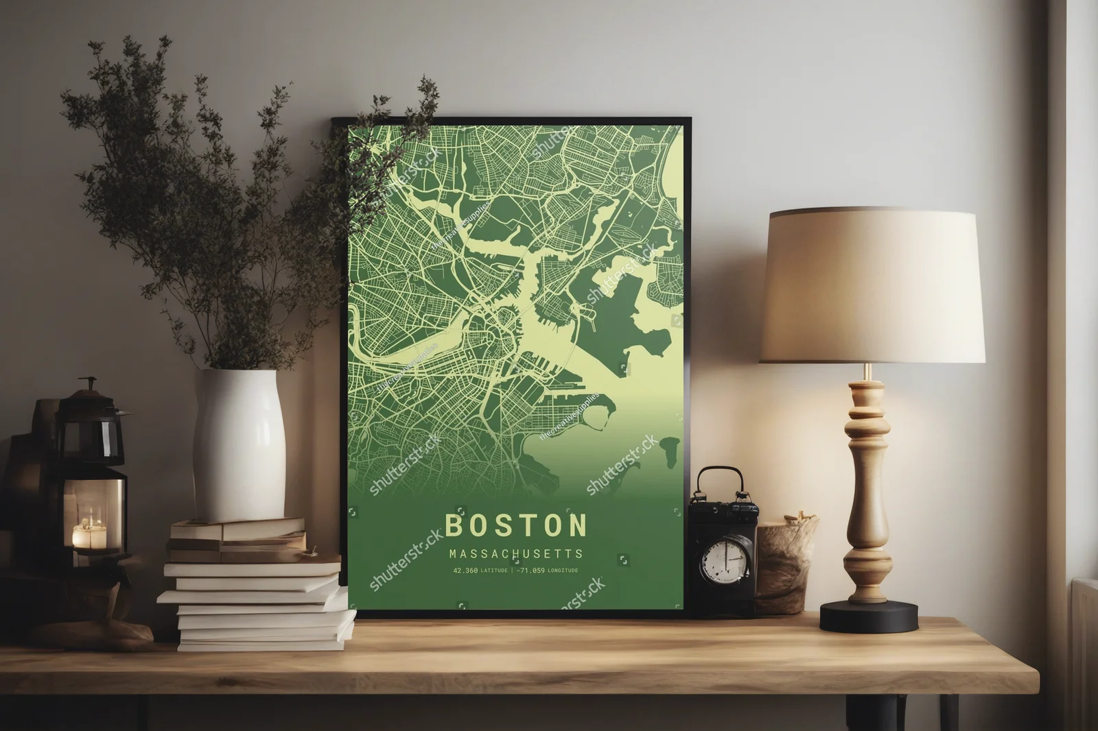 Zielona mapa Bostonu: harmonijna kompozycja
