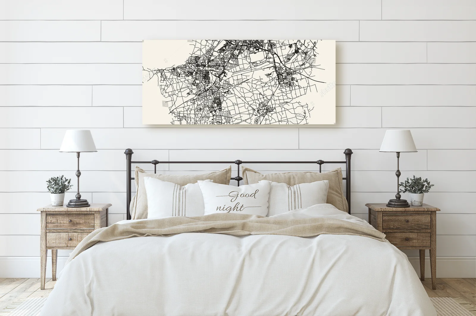 Elegancka mapka Katowic w pastelowych odcieniach