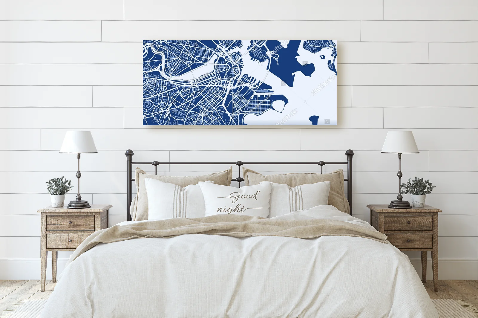 Niebieska mapa Bostonu – artystyczna kompozycja