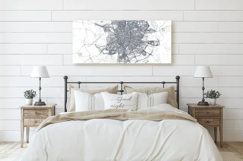 Szczegółowa mapa Madrytu w eleganckiej estetyce