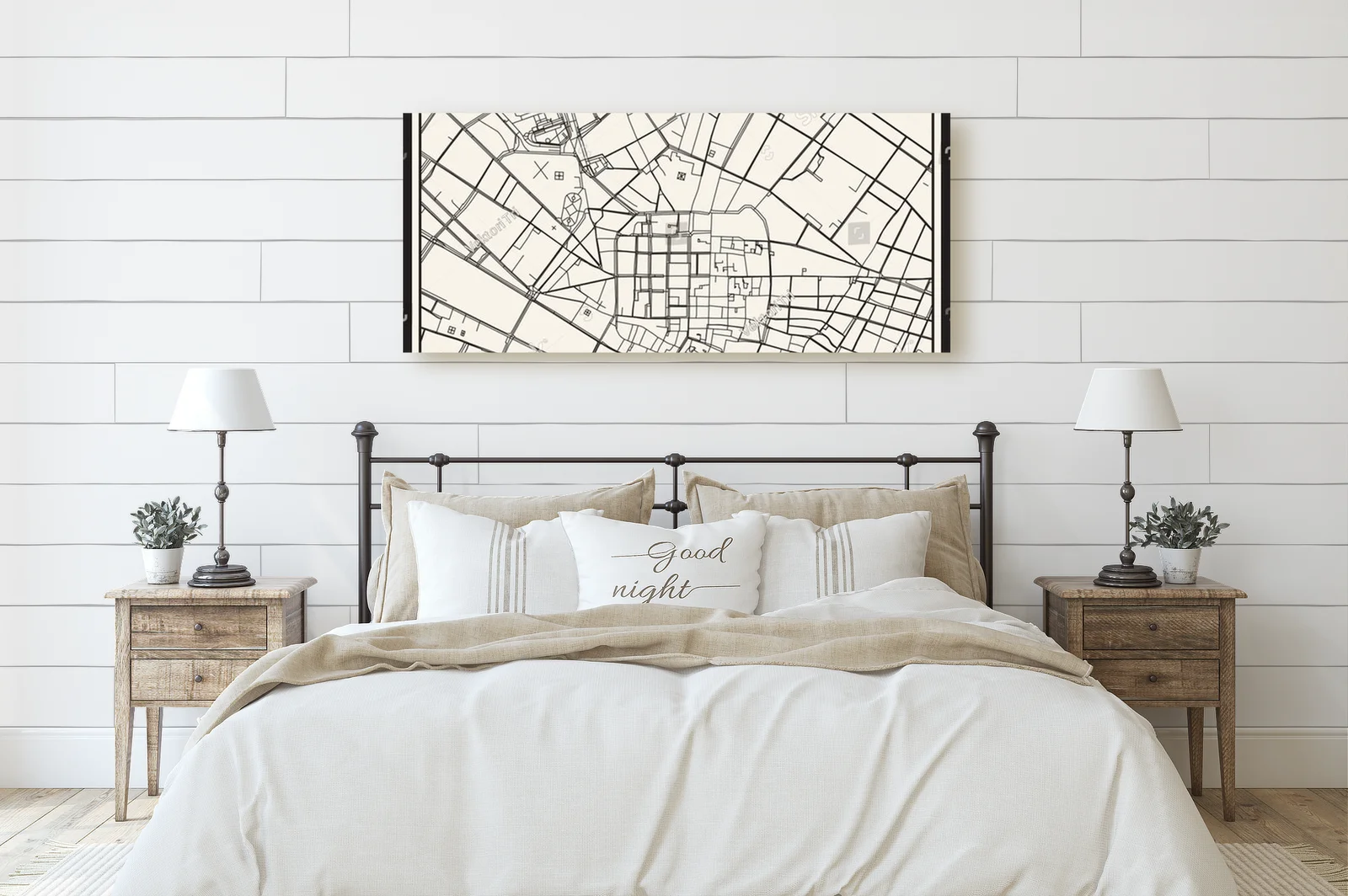Stylowy retro plan ulic Florencji w pastelowych barwach