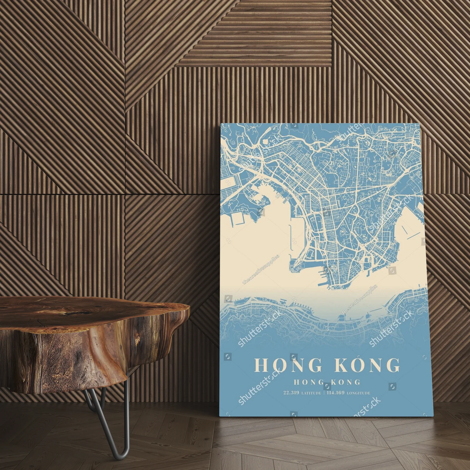 Miejski krajobraz Hongkongu w pastelowych odcieniach