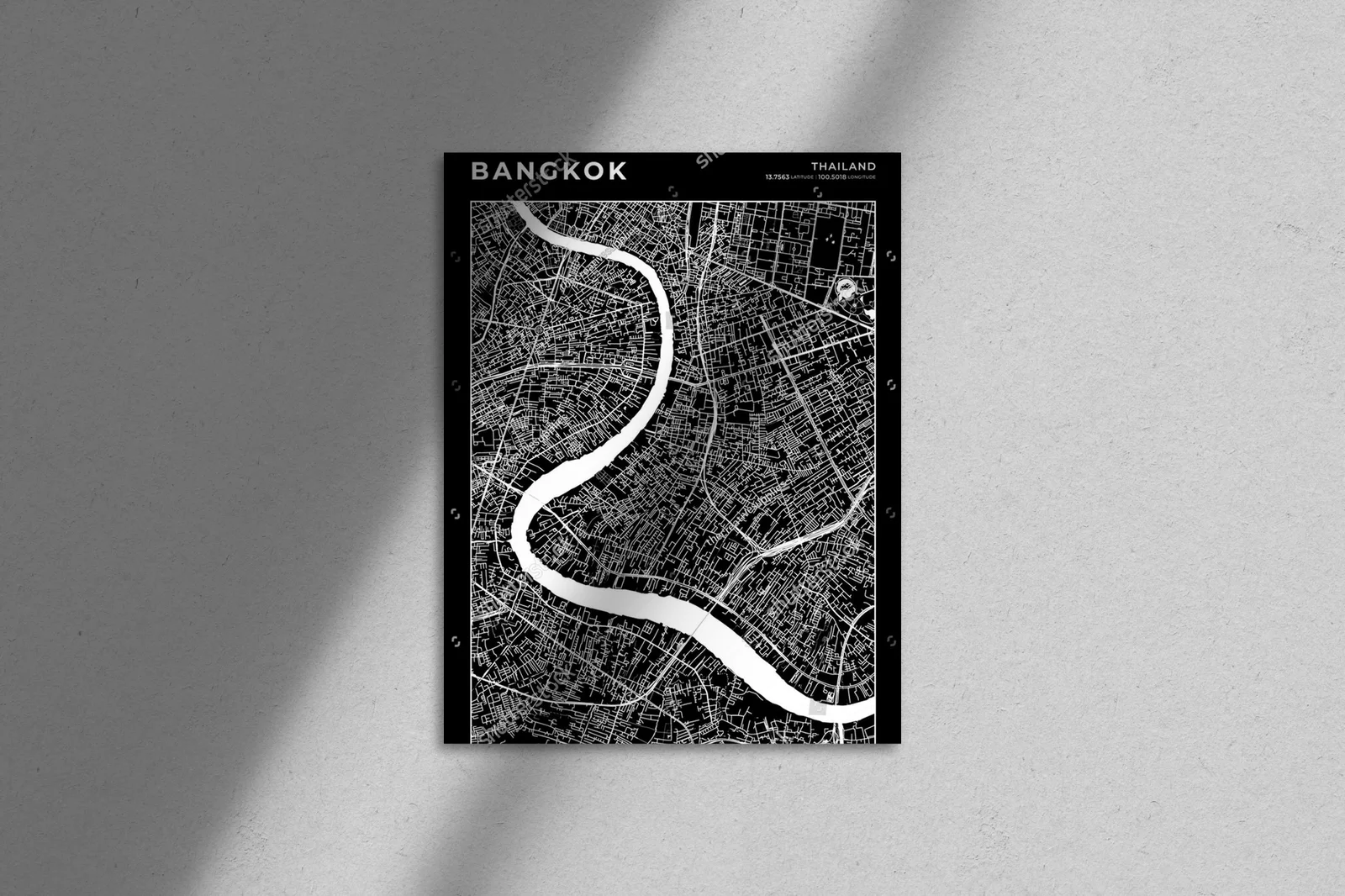 Czarne piękno Bangkok w minimalistycznym stylu