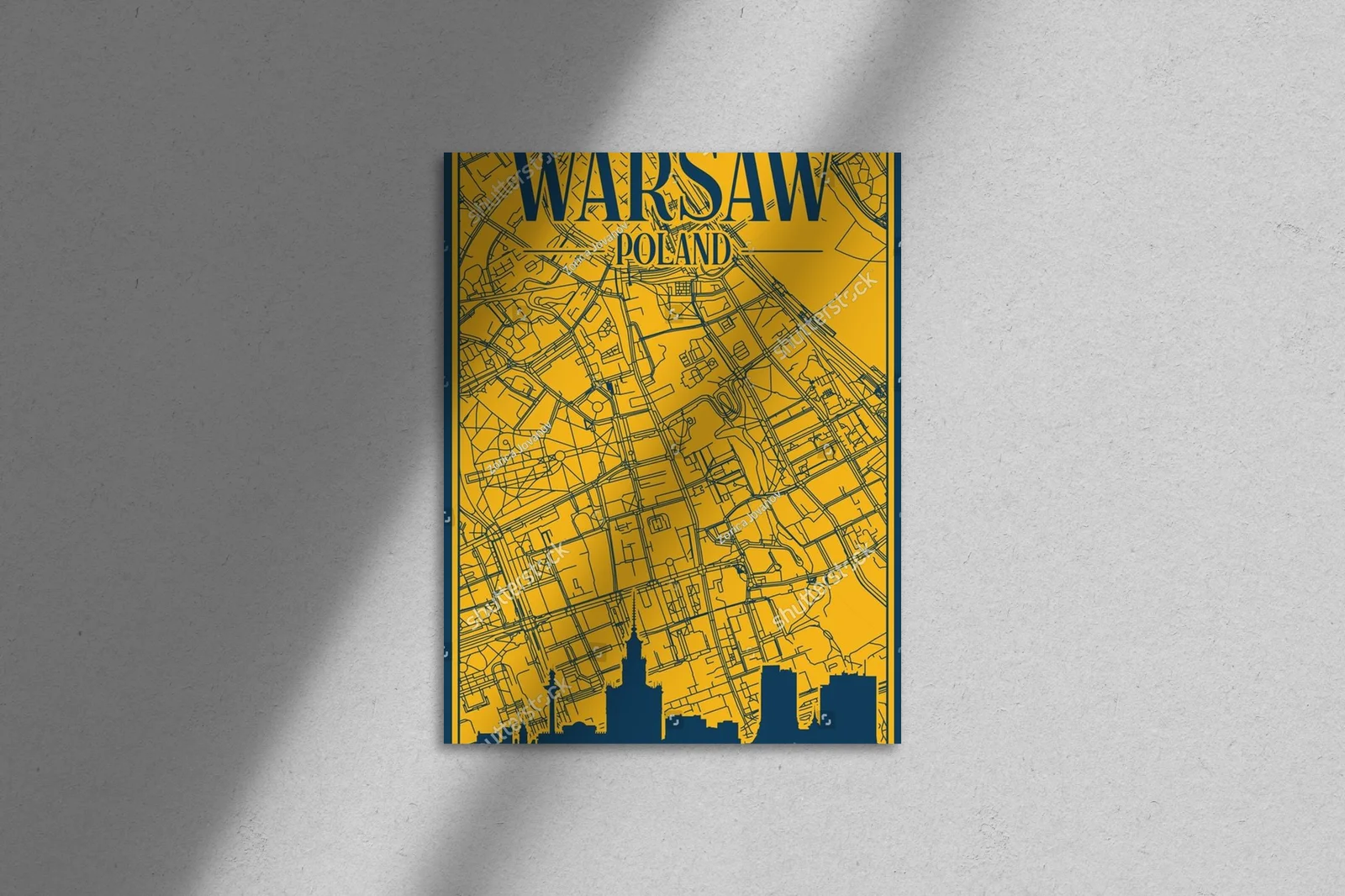 Urokliwy Wrocław w odcieniach niebieskiego i żółtego