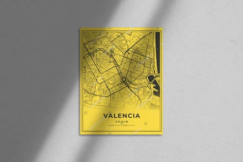 Wibrująca mapa flamenco w słonecznych tonach