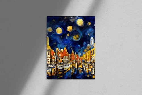 Nocny wachlarz gwiazd w łagodnych odcieniach