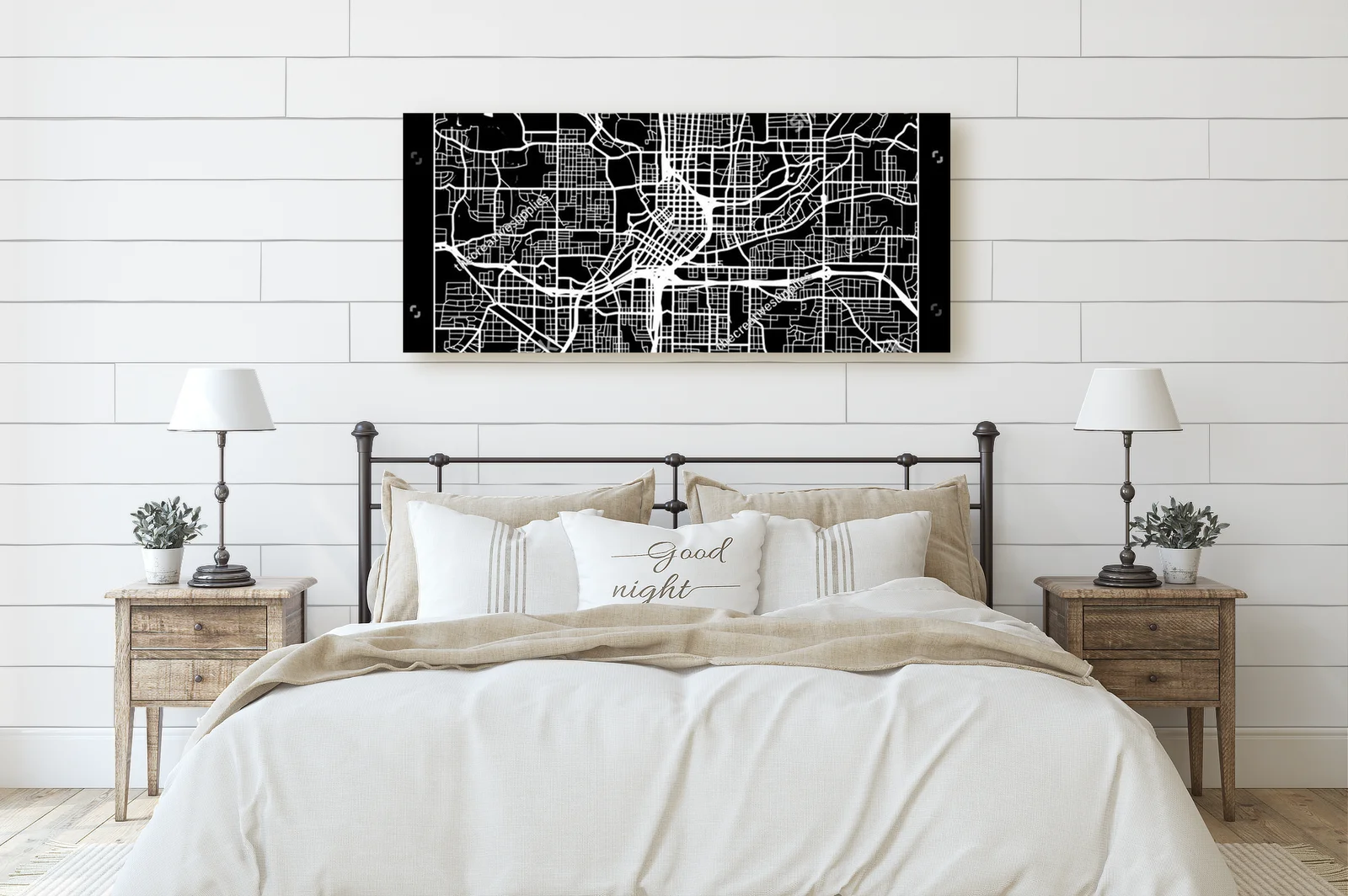 Elegancka mapa Atlanty w minimalistycznej formie